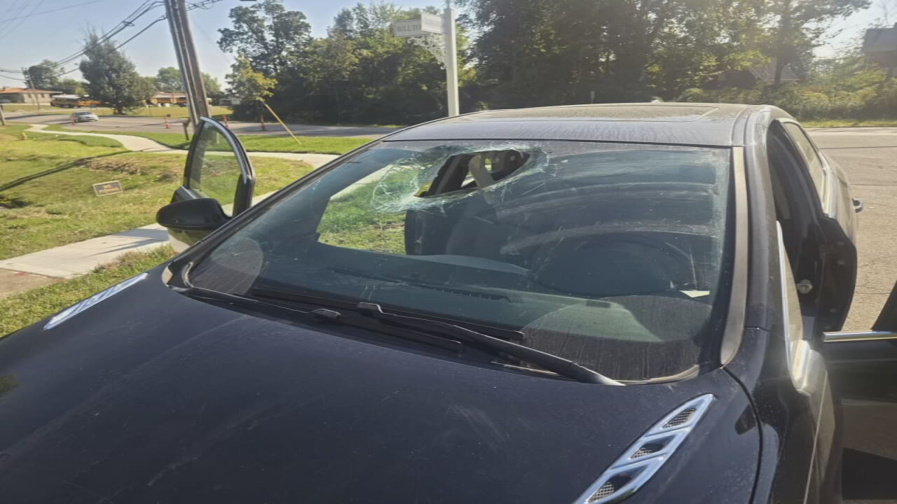 Metal smashes windshield in Jeffersontown 9-29-30